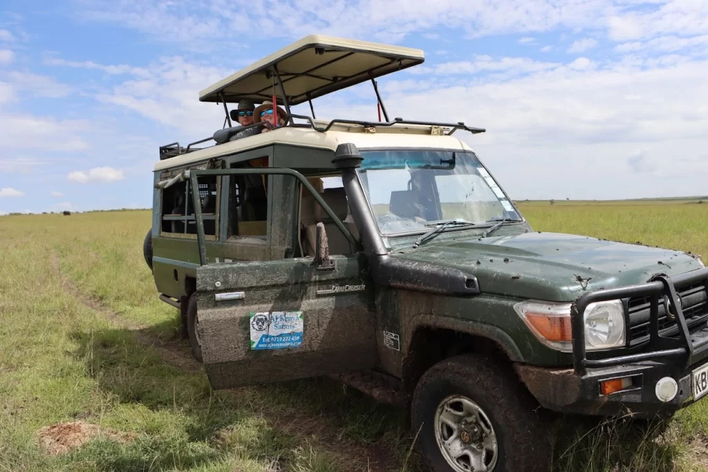 Our Safari Land Cruiser in Masai Mara During Game Drives. Kenyaluxurysafari.co.uk