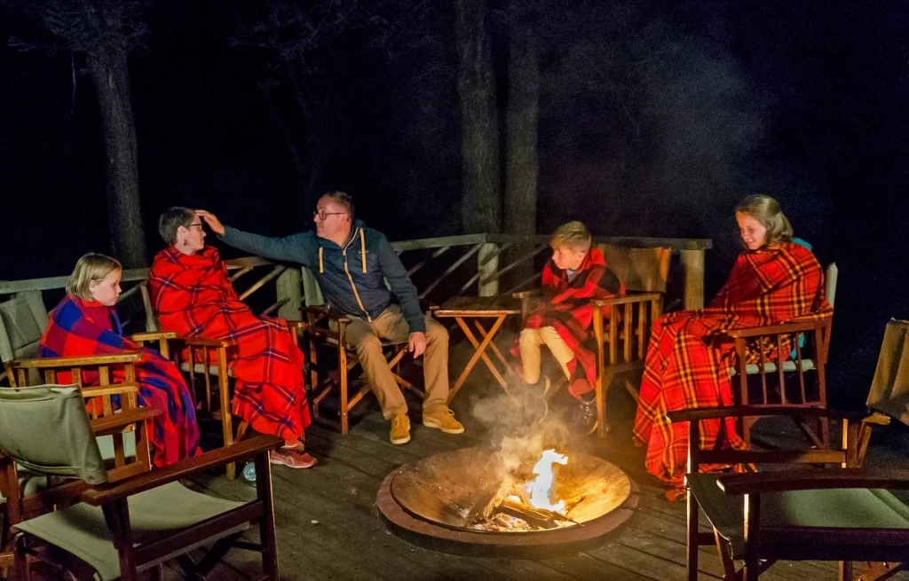 Our client at Angama Mara in traditional Maasai tribe clothes.