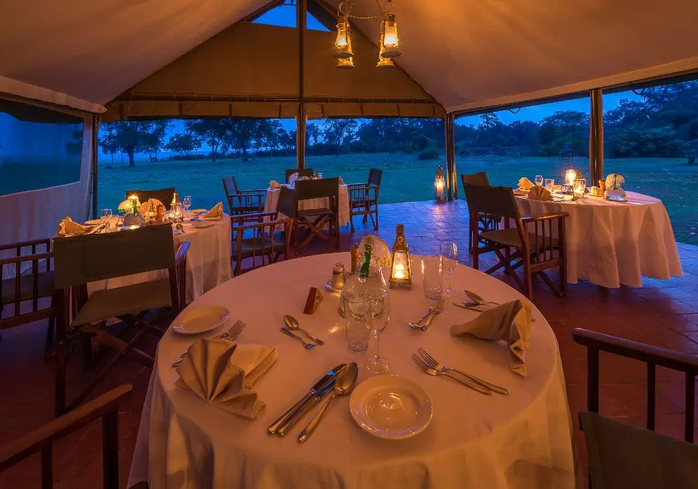 Governors Camp Masai Mara dining experience
